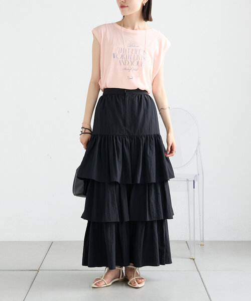 mystic（ミスティック）の「ノースリPHOTO Tシャツ（Tシャツ/カットソー・レディース・ピンク/オフホワイト・FREE）」の17枚目の写真