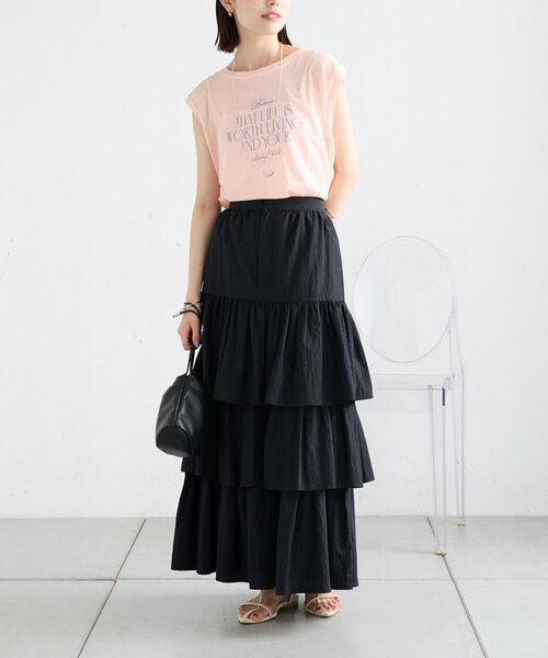 mystic（ミスティック）の「ノースリPHOTO Tシャツ（Tシャツ/カットソー・レディース・ピンク/オフホワイト・FREE）」の18枚目の写真