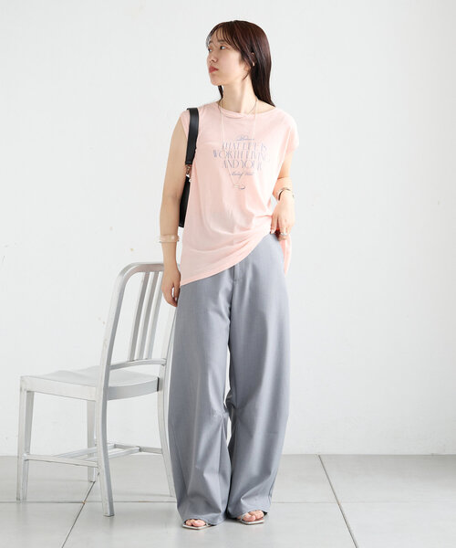 mystic（ミスティック）の「ノースリPHOTO Tシャツ（Tシャツ/カットソー・レディース・ピンク/オフホワイト・FREE）」の22枚目の写真