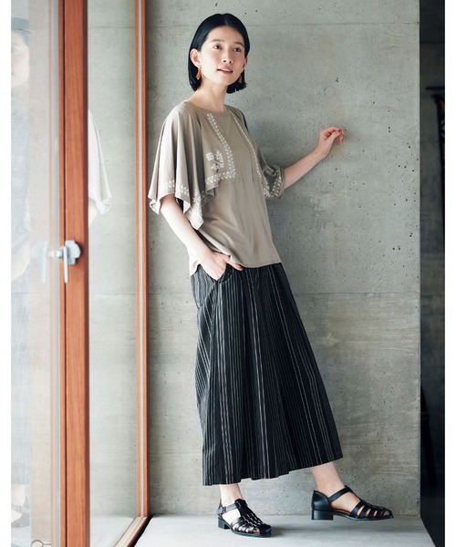 【カジュアルに可愛く♪】Chloe Canvas skirt/trousers パンツ 楽天市場】パンツ ワイドパンツ ガウチョパンツ フレアパンツ