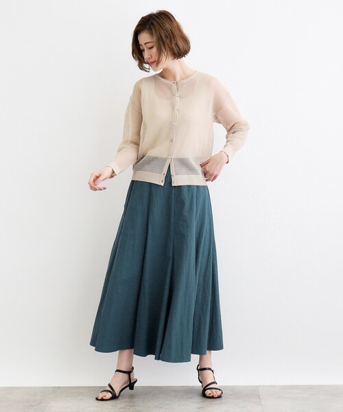 grove（グローブ）の「◆ナイロンワッシャーボリュームスカート（スカート・レディース・ナチュラル/モスグリーン/ブラック・02/03/05/04/01）」の11枚目の写真