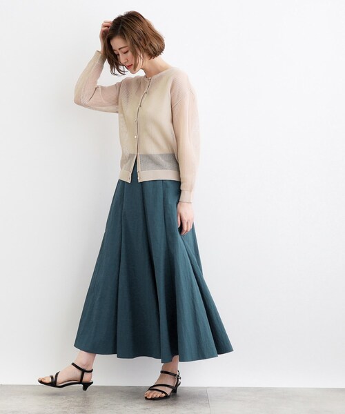 grove（グローブ）の「◆ナイロンワッシャーボリュームスカート（スカート・レディース・ナチュラル/モスグリーン/ブラック・02/03/05/04/01）」の10枚目の写真