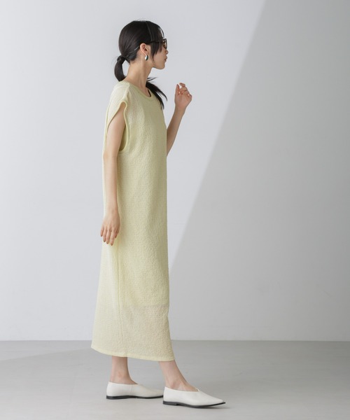 ナノユニバースLUSANA ゼブラカシュクールミモレ丈ティアードワンピース ナノユニバースLUSANA ゼブラカシュクールミモレ丈ティアード