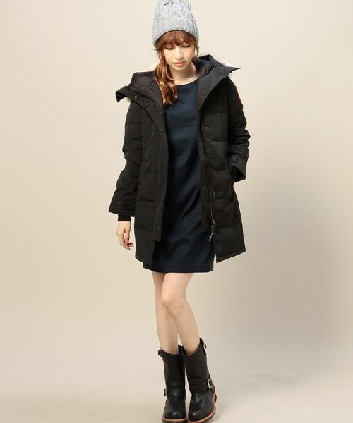 CANADA GOOSE(カナダグース)の「BY CANADA GOOSE MACKENZIE ダウンジャケット(ダウンジャケット/コート・レディース・ブラック/ベージュ・SMALL/MEDIUM)」の6枚目の写真