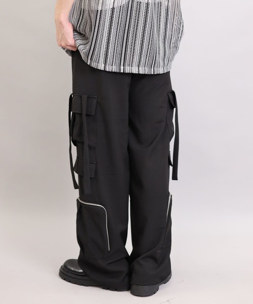 SPINNS（スピンズ）の「【ユニセックスで着用可能】ポケットカーゴテーラードパンツ（カーゴパンツ・メンズ・ブラウン/ブラック・L/M）」の11枚目の写真