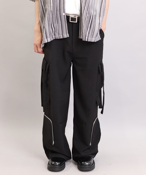 SPINNS（スピンズ）の「【ユニセックスで着用可能】ポケットカーゴテーラードパンツ（カーゴパンツ・メンズ・ブラウン/ブラック・L/M）」の15枚目の写真