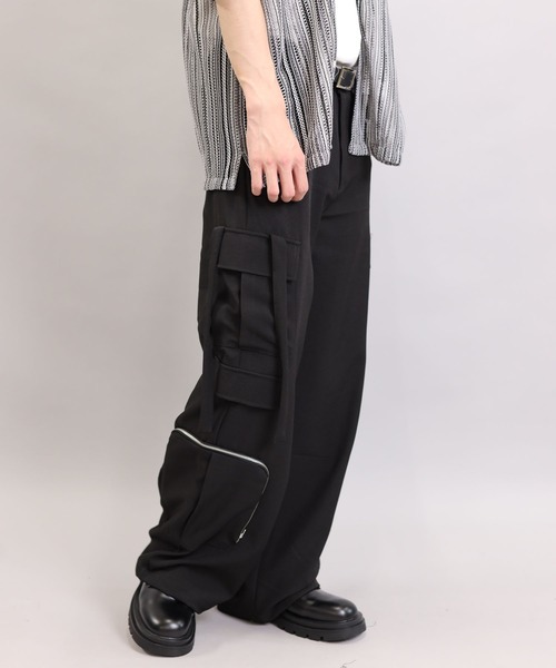 SPINNS（スピンズ）の「【ユニセックスで着用可能】ポケットカーゴテーラードパンツ（カーゴパンツ・メンズ・ブラウン/ブラック・L/M）」の14枚目の写真