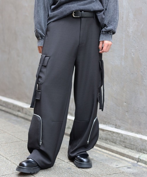 SPINNS（スピンズ）の「【ユニセックスで着用可能】ポケットカーゴテーラードパンツ（カーゴパンツ・メンズ・ブラウン/ブラック・L/M）」の22枚目の写真