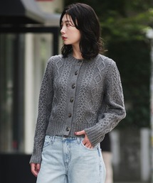 Levi's/リーバイス PRIMROSE ケーブルニット カーディガン グレー CHARCOAL