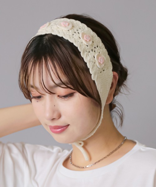 SPINNS(スピンズ)の「コットンニットヘアバンド/ピンク(ヘアバンド・レディース・B/A・ONESIZE)」の7枚目の写真
