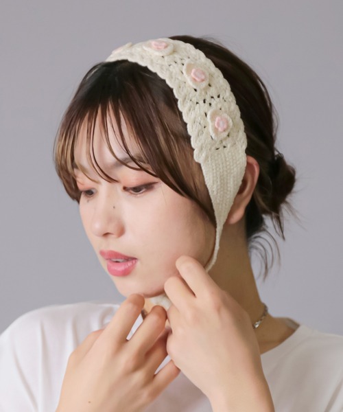 SPINNS(スピンズ)の「コットンニットヘアバンド/ピンク(ヘアバンド・レディース・B/A・ONESIZE)」の6枚目の写真