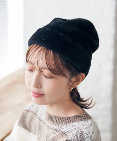 ikka(イッカ)の「シャギービーニー(ニットキャップ/ビーニー・レディース・ライトグレー/ネイビー/ブラック・FREE)」の10枚目の写真