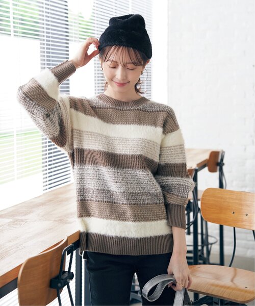 ikka(イッカ)の「シャギービーニー(ニットキャップ/ビーニー・レディース・ライトグレー/ネイビー/ブラック・FREE)」の11枚目の写真