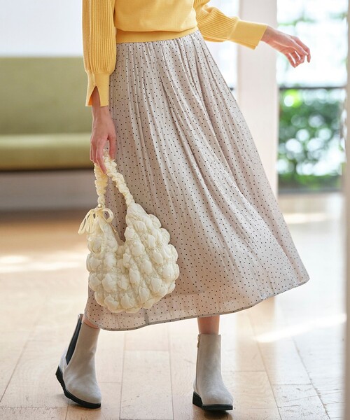 【セール】【洗える】シャイニードットギャザー スカート（スカート）｜any SiS（エニィスィス）