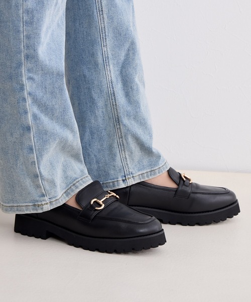 HIMIKO（ヒミコ）の「【HIMIKO】トラックソールビットローファー/641322（ローファー・レディース・ピンク/グレー/アイボリー/ブラック・24.0cm/23.0cm/22.5cm/24.5cm/23.5cm/22.0cm/25.0cm/25.5cm/21.5cm/26.5cm/26.0cm）」の20枚目の写真