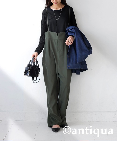 antiqua(アンティカ)の「ニュアンスシアートップス(Tシャツ/カットソー・レディース・ブラック/ホワイト・ONESIZE)」の11枚目の写真