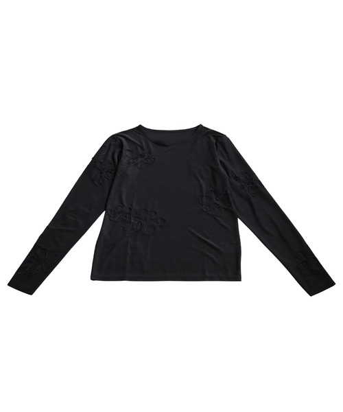 antiqua(アンティカ)の「ニュアンスシアートップス(Tシャツ/カットソー・レディース・ブラック/ホワイト・ONESIZE)」の20枚目の写真