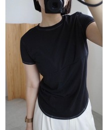 カットソー(半袖/袖なし) RIM.ARK Pique flare tops RIM.ARK（リムアーク）の「Pique flare tops（Tシャツ/カットソー