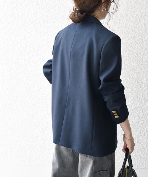 SHIPS any（シップス エニィ）の「SHIPS any:〈手洗い可能〉ウールライク シングル テーラード ジャケット ［NAVY BLUE］（テーラードジャケット・レディース・キャメル/ネイビー・36/38）」の14枚目の写真