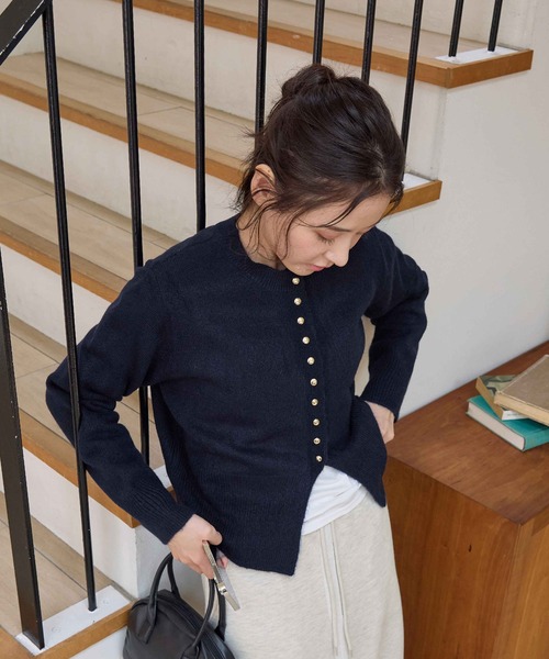 新色追加】ゴールドボタンカーディガン（カーディガン/ボレロ）｜CHAN