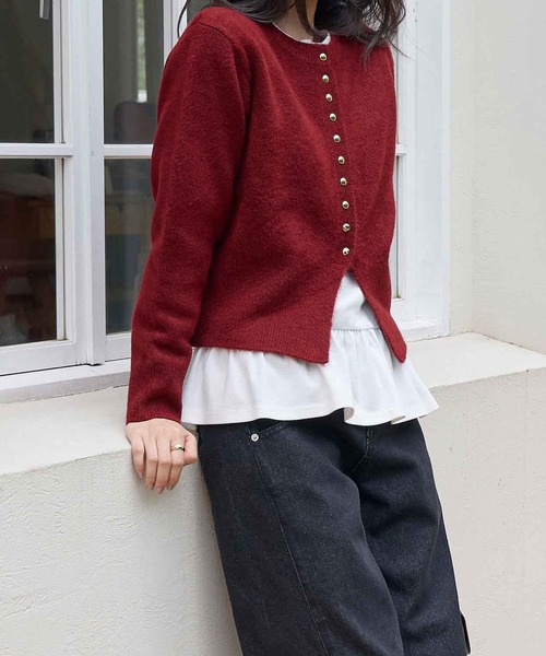 新色追加】ゴールドボタンカーディガン（カーディガン/ボレロ）｜CHAN