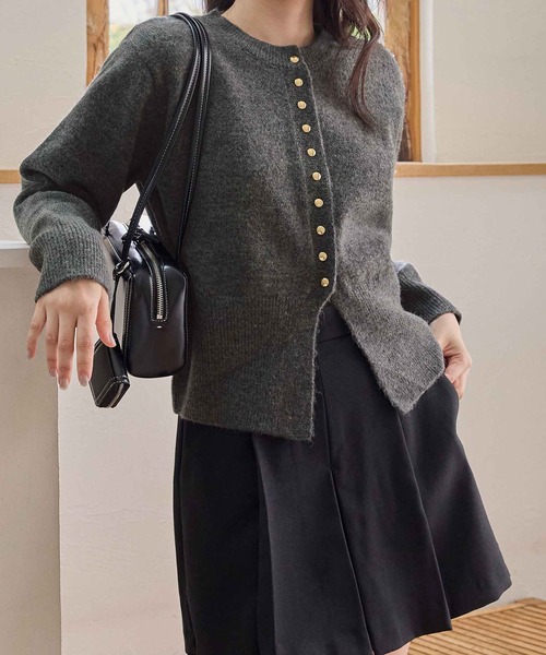 新色追加】ゴールドボタンカーディガン（カーディガン/ボレロ
