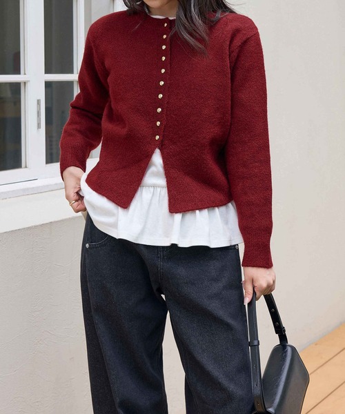 新色追加】ゴールドボタンカーディガン（カーディガン/ボレロ）｜CHAN