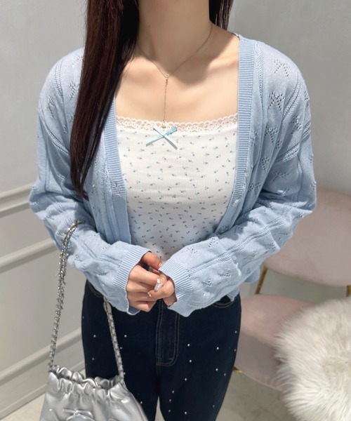 apres jour(アプレジュール)の「花柄キャミインナー【ZOZOTOWN限定アイテム】(キャミソール・レディース・オフホワイト/ホワイト系その他/ライトピンク/アイボリー・フリー/X-LARGE)」の17枚目の写真