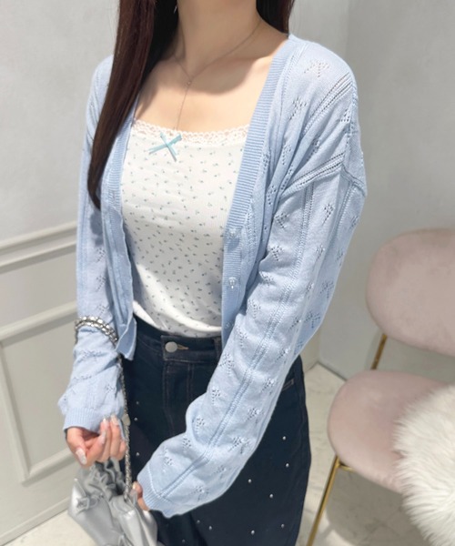 apres jour(アプレジュール)の「花柄キャミインナー【ZOZOTOWN限定アイテム】(キャミソール・レディース・オフホワイト/ホワイト系その他/ライトピンク/アイボリー・フリー/X-LARGE)」の19枚目の写真