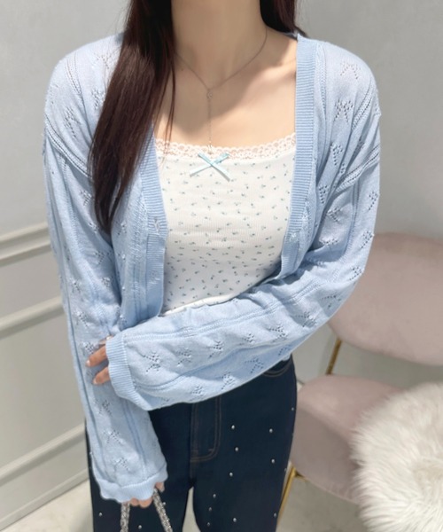apres jour(アプレジュール)の「花柄キャミインナー【ZOZOTOWN限定アイテム】(キャミソール・レディース・オフホワイト/ホワイト系その他/ライトピンク/アイボリー・フリー/X-LARGE)」の18枚目の写真