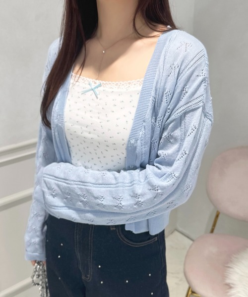 apres jour(アプレジュール)の「花柄キャミインナー【ZOZOTOWN限定アイテム】(キャミソール・レディース・オフホワイト/ホワイト系その他/ライトピンク/アイボリー・フリー/X-LARGE)」の20枚目の写真
