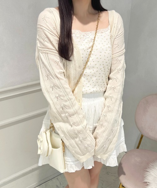 apres jour(アプレジュール)の「花柄キャミインナー【ZOZOTOWN限定アイテム】(キャミソール・レディース・オフホワイト/ホワイト系その他/ライトピンク/アイボリー・フリー/X-LARGE)」の13枚目の写真