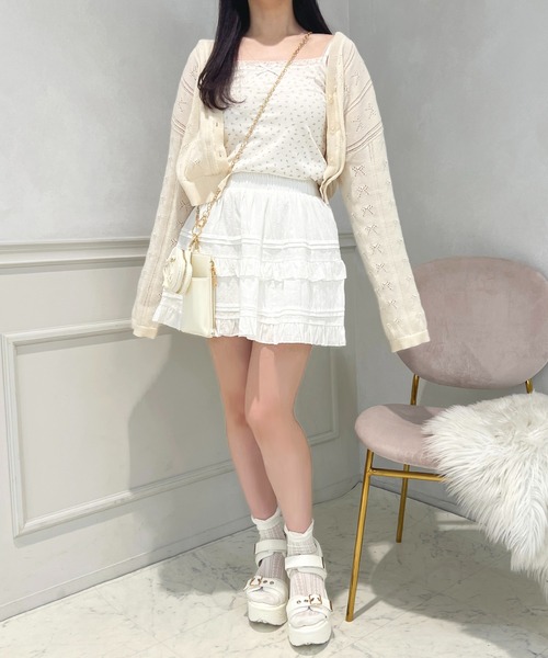 apres jour(アプレジュール)の「花柄キャミインナー【ZOZOTOWN限定アイテム】(キャミソール・レディース・オフホワイト/ホワイト系その他/ライトピンク/アイボリー・フリー/X-LARGE)」の16枚目の写真
