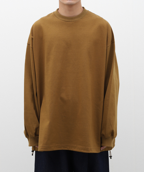 is-ness(イズネス)の「【is-ness / イズネス】BALLOON LONG SLEEVE T SHIRT(Tシャツ/カットソー・メンズ・ブラック/キャメル・MEDIUM/LARGE)」の6枚目の写真