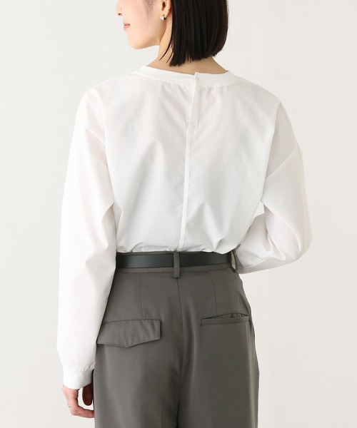 n'OrLABEL（ノアールレーベル）の「『シャツ生地クルーネックプルオーバー』（Tシャツ/カットソー・レディース・ブラック/チャコール/オフホワイト・2/1）」の20枚目の写真