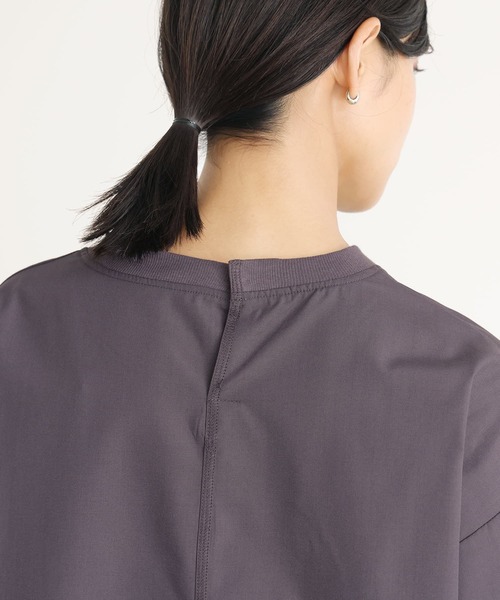 n'OrLABEL（ノアールレーベル）の「『シャツ生地クルーネックプルオーバー』（Tシャツ/カットソー・レディース・ブラック/チャコール/オフホワイト・2/1）」の14枚目の写真