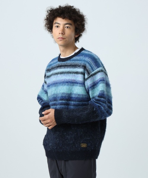 セール】7ゲージミックス柄ニットプルオーバー（ニット/セーター