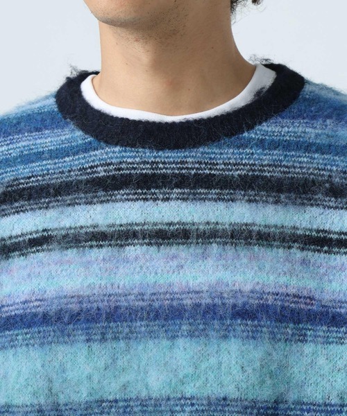 セール】7ゲージミックス柄ニットプルオーバー（ニット/セーター