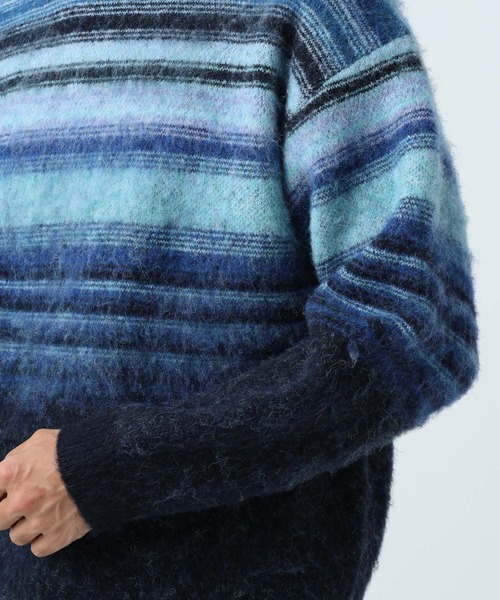 セール】7ゲージミックス柄ニットプルオーバー（ニット/セーター