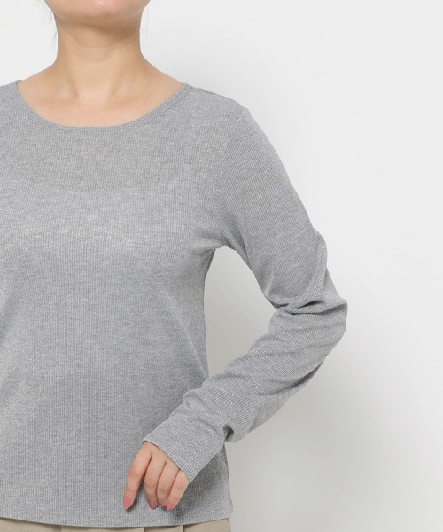 GLOBAL WORK(グローバルワーク)の「MATINEE LINE/ラメシアーリブロングスリーブプルオーバー/142446(Tシャツ/カットソー・レディース・ライトグレー/ブラック/グレー・LARGE/MEDIUM)」の7枚目の写真