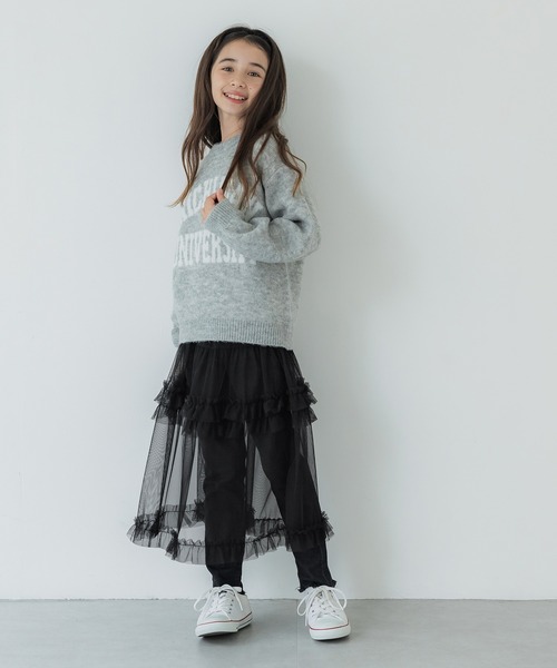 coca(coca)(コカ)の「キッズ 親子お揃い チュールティアードスカート(スカート・キッズ・ブラック・120/130/140/150)」の5枚目の写真