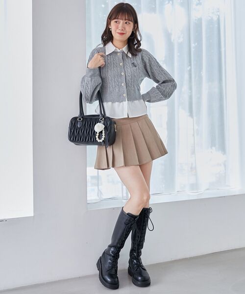 MAJESTIC LEGON(マジェスティックレゴン)の「シャツドッキングニット(ニット/セーター・レディース・レッド/アイボリー/グリーン/グレー/ブラウン系その他2/ネイビー・MEDIUM)」の12枚目の写真