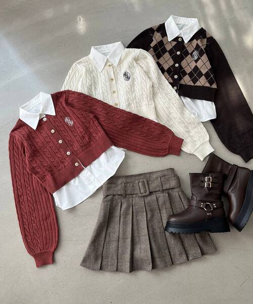 MAJESTIC LEGON(マジェスティックレゴン)の「シャツドッキングニット(ニット/セーター・レディース・レッド/アイボリー/グリーン/グレー/ブラウン系その他2/ネイビー・MEDIUM)」の19枚目の写真