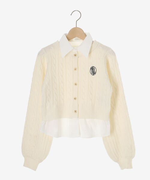 MAJESTIC LEGON(マジェスティックレゴン)の「シャツドッキングニット(ニット/セーター・レディース・レッド/アイボリー/グリーン/グレー/ブラウン系その他2/ネイビー・MEDIUM)」の21枚目の写真