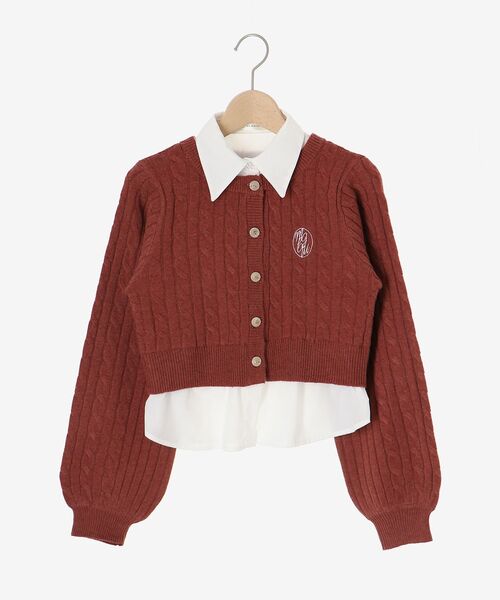 MAJESTIC LEGON(マジェスティックレゴン)の「シャツドッキングニット(ニット/セーター・レディース・レッド/アイボリー/グリーン/グレー/ブラウン系その他2/ネイビー・MEDIUM)」の22枚目の写真