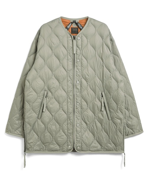 TAION（タイオン）の「【TAION(タイオン)】〈ユニセックス〉ミリタリー M65 ライナーWジップ ダウンジャケット-ソフトシェル（ダウンジャケット/コート・メンズ・ブラック/オフホワイト/ブラック系6/ダークネイビー/オリーブ/ダークグリーン系/グレイッシュベージュ/ダークオリーブ/ダークパープル/ダークグリーン/ドット・XL/M/L/S/XS/2XL）」の12枚目の写真