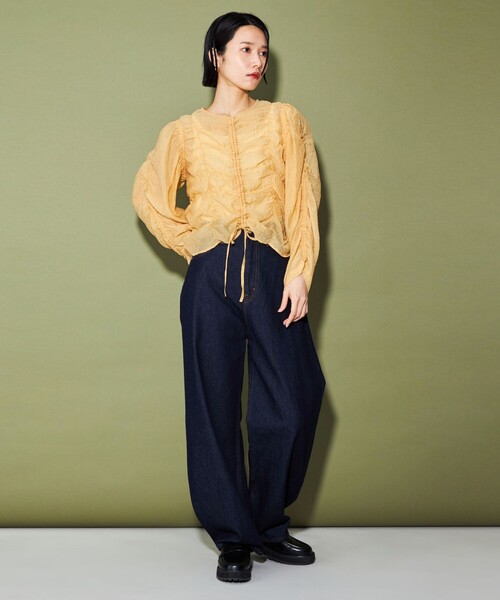 CITEN（シテン）の「＜CITEN＞シャーリングブラウス（シャツ/ブラウス