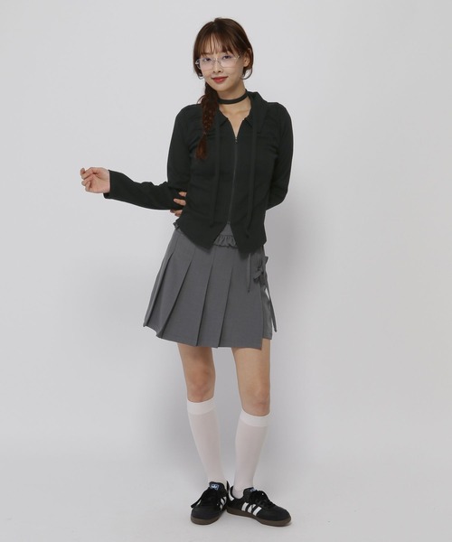 3.3 Field Trip （3.3フィールドトリップ）の「3.3 Field Trip／2WAYマフラーZIPロングスリーブ（Tシャツ/カットソー・レディース・ブラック/カーキ/チャコール・FREE）」の11枚目の写真