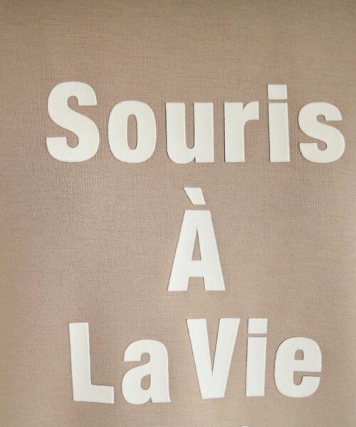 DRESKIP（ドレスキップ）の「◆【S-LL】もちさら フロッキーロゴプリントスウェット（スウェット・レディース・ベージュ/ライトグレー/レンガ/チャコールグレー・01/02/03/04）」の15枚目の写真