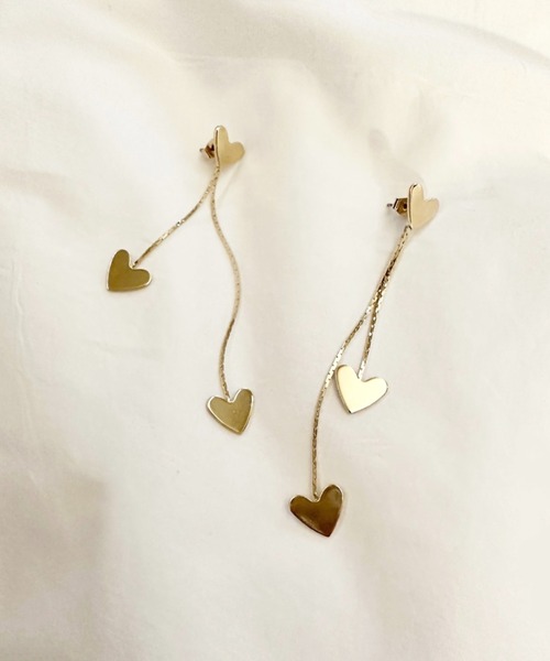 ciite'(シーテ)の「long triple heart Pierce (両耳用)(ピアス(両耳用)・レディース・シルバー/ゴールド・FREE)」の7枚目の写真